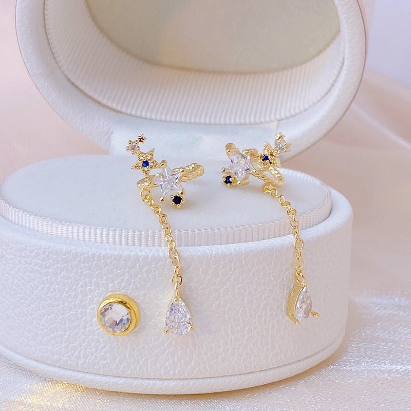 Ohrklemmen mit blauen Sternen