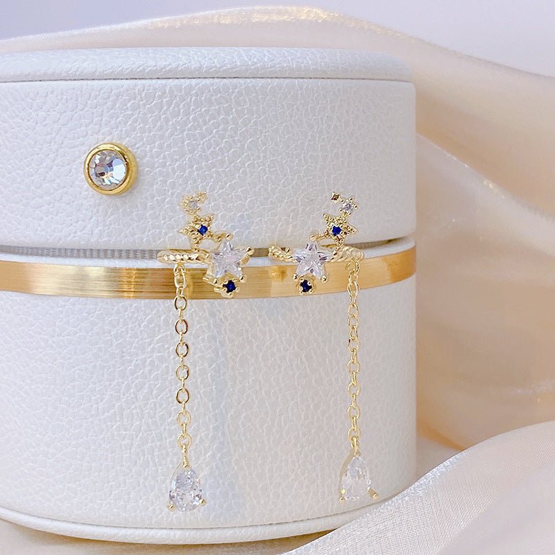 Ohrklemmen mit blauen Sternen