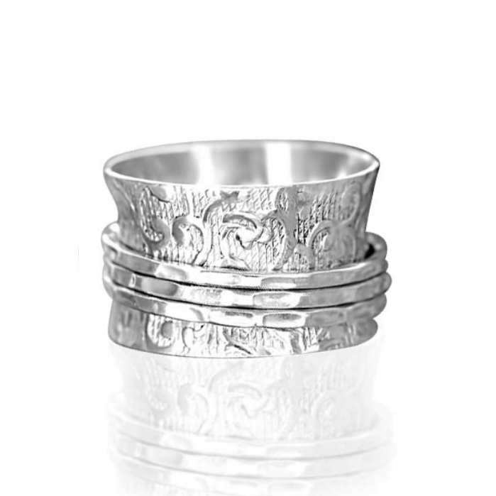 Boho Silber Drehender Sorgenring