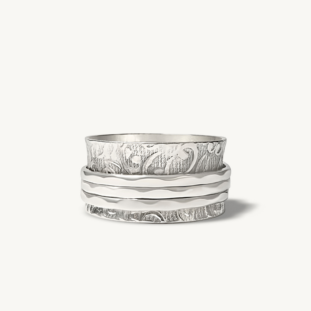 Boho Silber Drehender Sorgenring