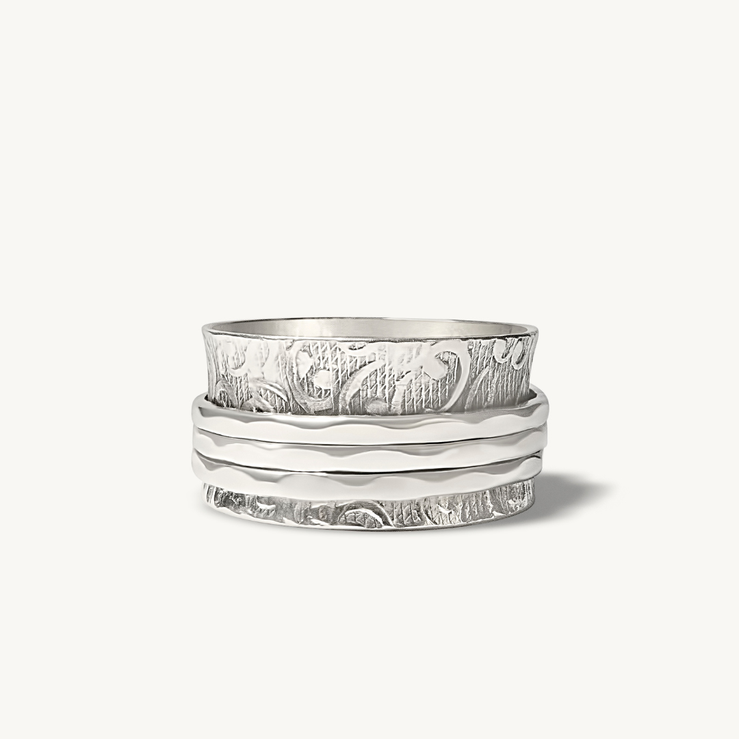 Boho Silber Drehender Sorgenring
