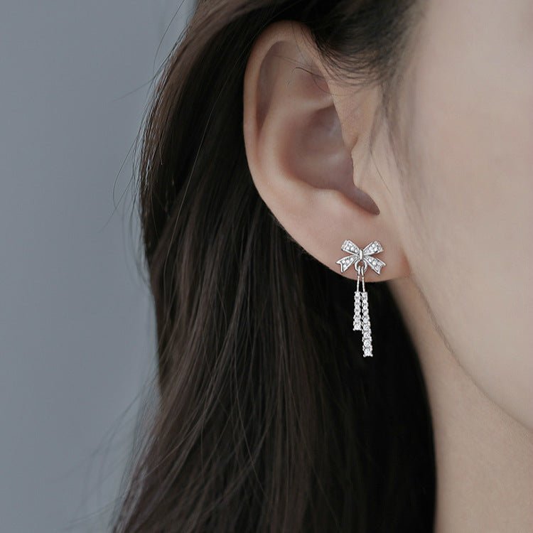 Schleifenohrringe (massives Silber)