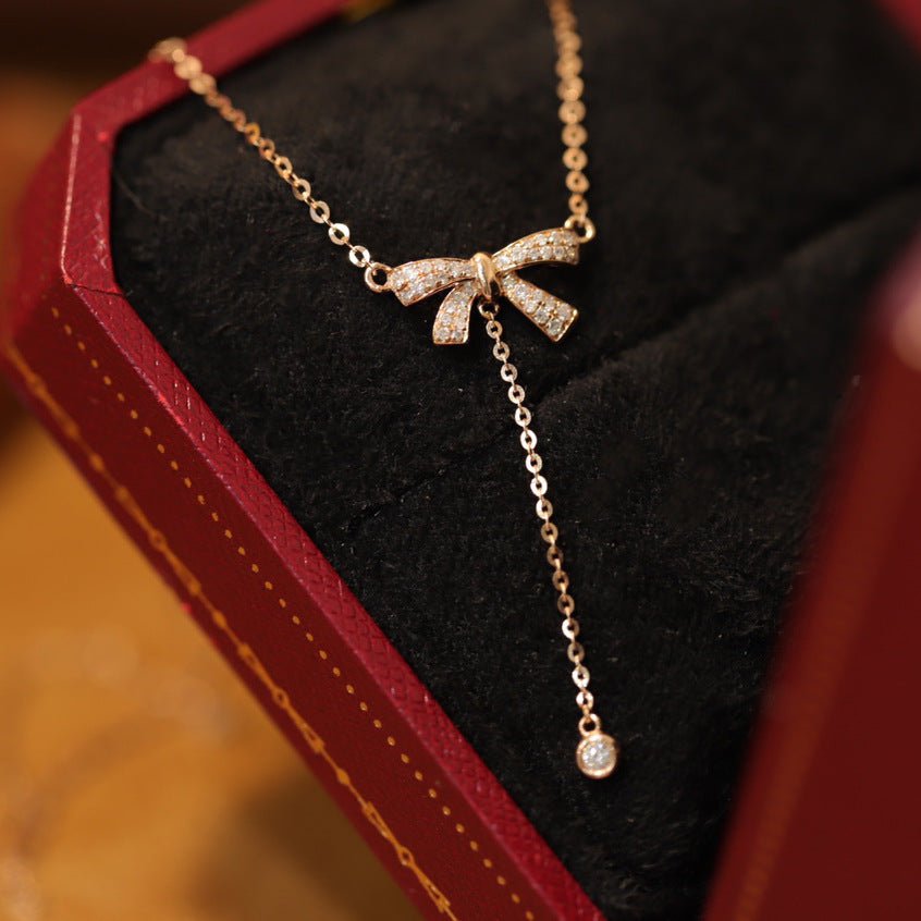 Halskette mit Schleife (massives Silber)