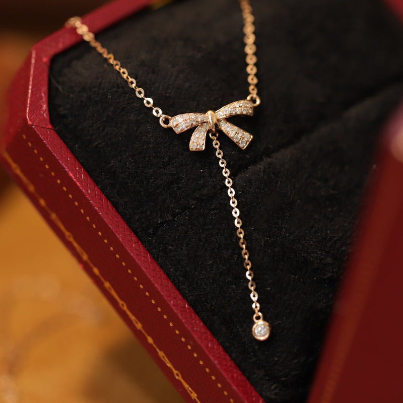 Halskette mit Schleife (massives Silber)