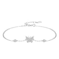 Schmetterling Verstellbares Armband Silber