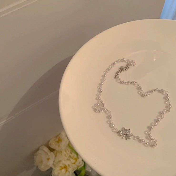 Schmetterling Perlen Halskette