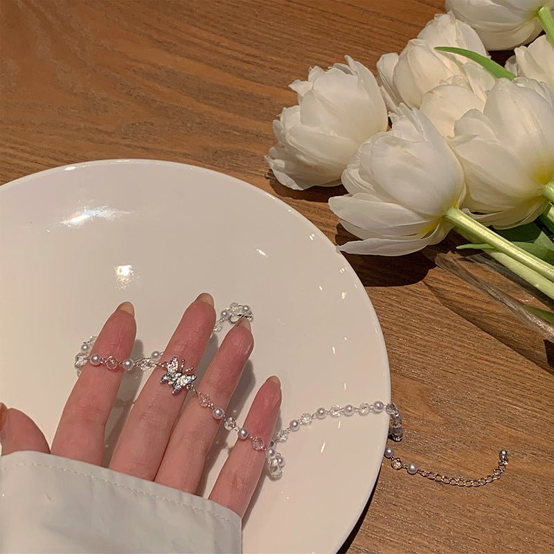 Schmetterling Perlen Halskette