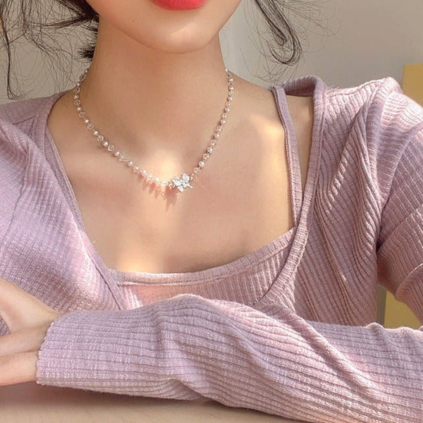 Schmetterling Perlen Halskette