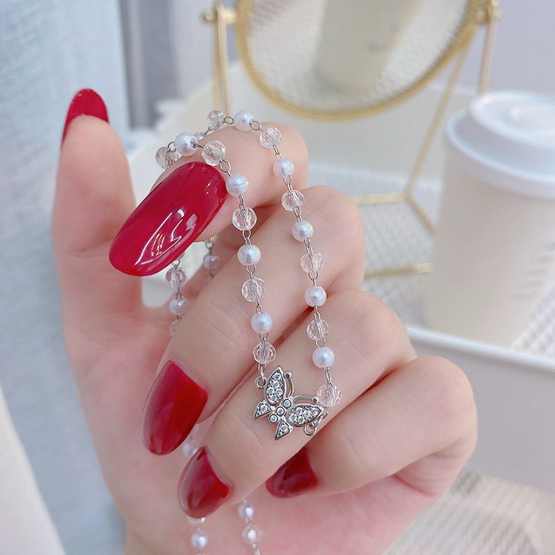 Schmetterling Perlen Halskette