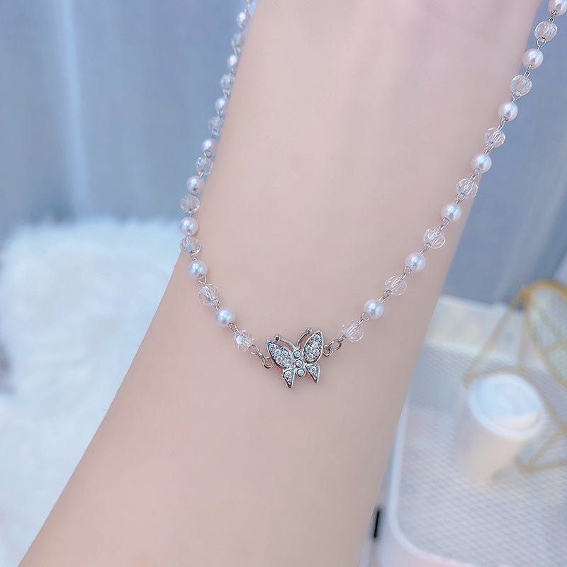 Schmetterling Perlen Halskette