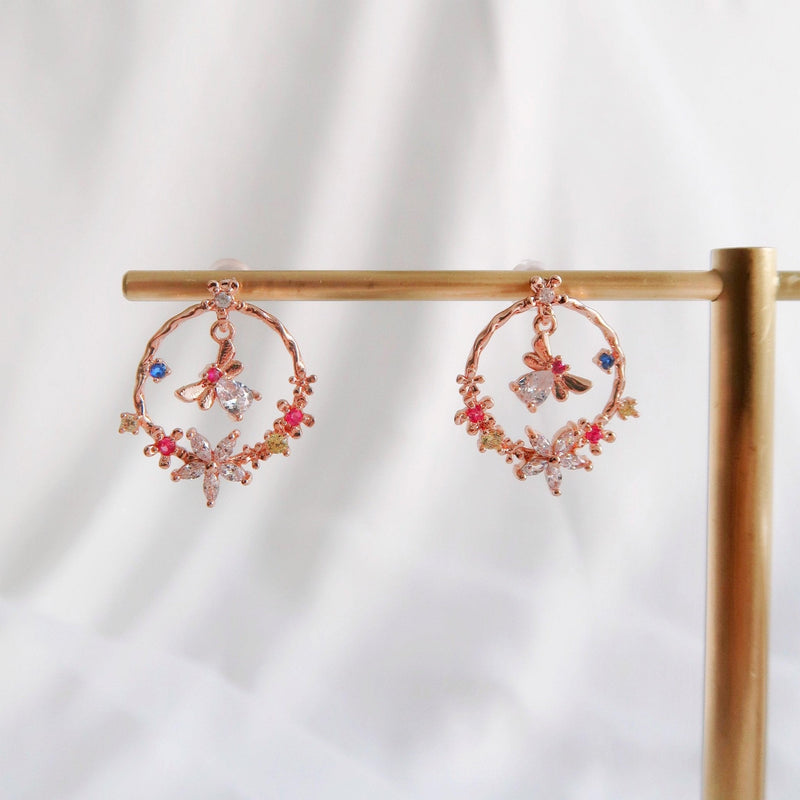 Schmetterlingsblumenohrringe