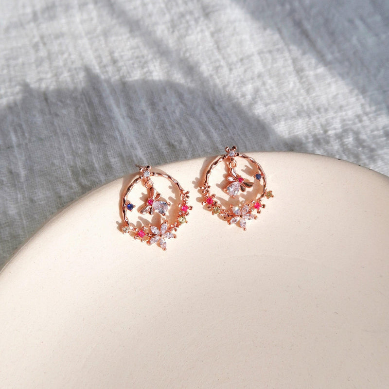 Schmetterlingsblumenohrringe