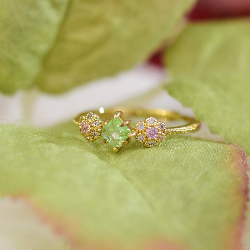 Schmetterlings-Blumen-Ring-Set