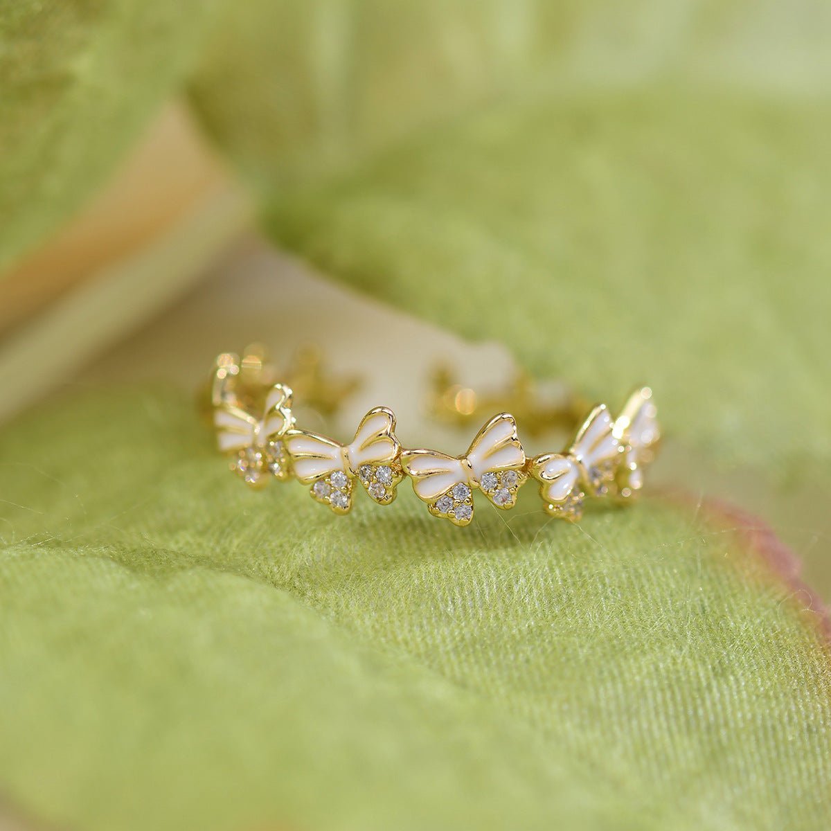Schmetterlings-Blumen-Ring-Set