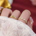 Schmetterlings-Blumen-Ring-Set