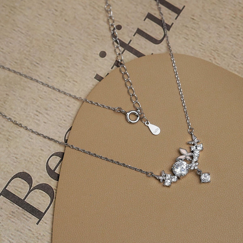 Schmetterlingskette (massives Silber) - Janice