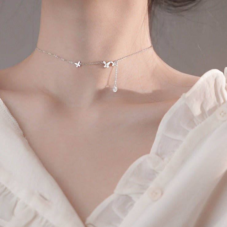 Schmetterlingskette (massives Silber) - Sydney