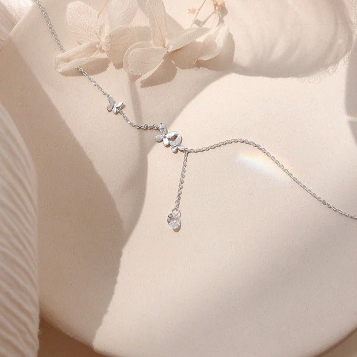 Schmetterlingskette (massives Silber) - Sydney