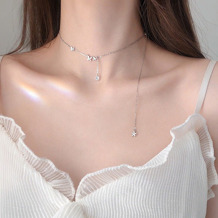 Schmetterlingskette (massives Silber) - Sydney