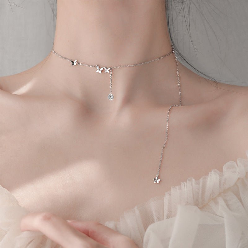 Schmetterlingskette (massives Silber) - Sydney