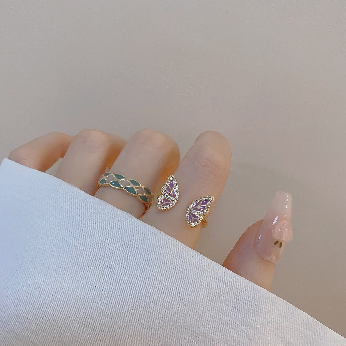 Schmetterlingsring-Set