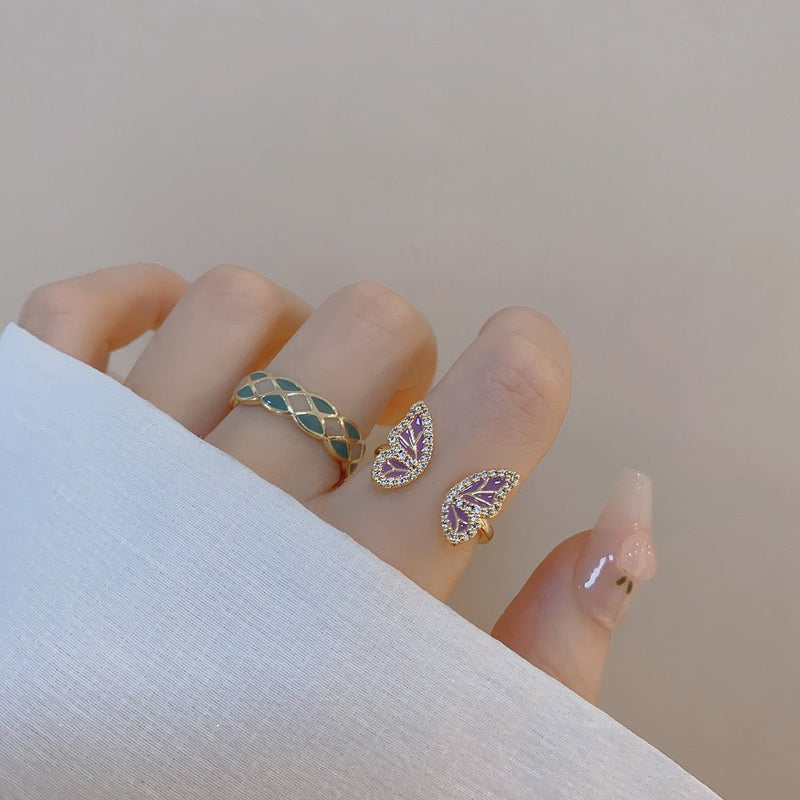 Schmetterlingsring-Set