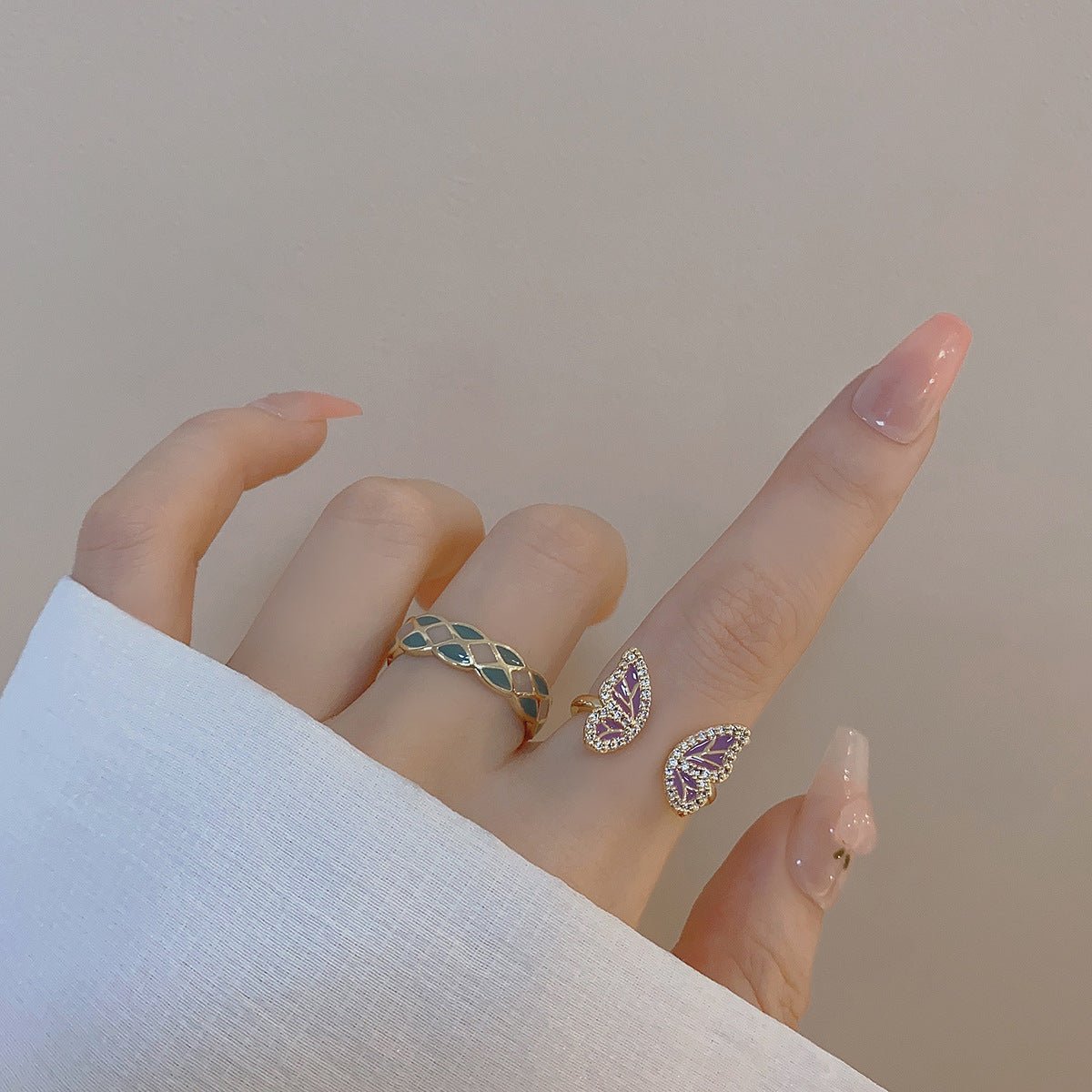 Schmetterlingsring-Set