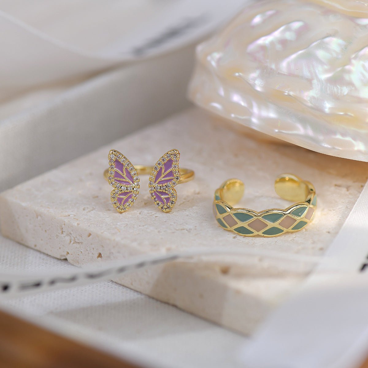 Schmetterlingsring-Set