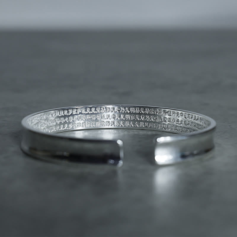 Carmiora tibetisches Mantra-Armband aus weißem Kupfer