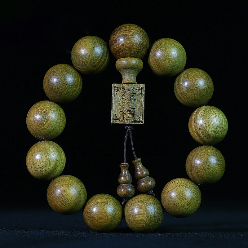 Carmiora tibetisches grünes Sandelholz-Heilungsarmband