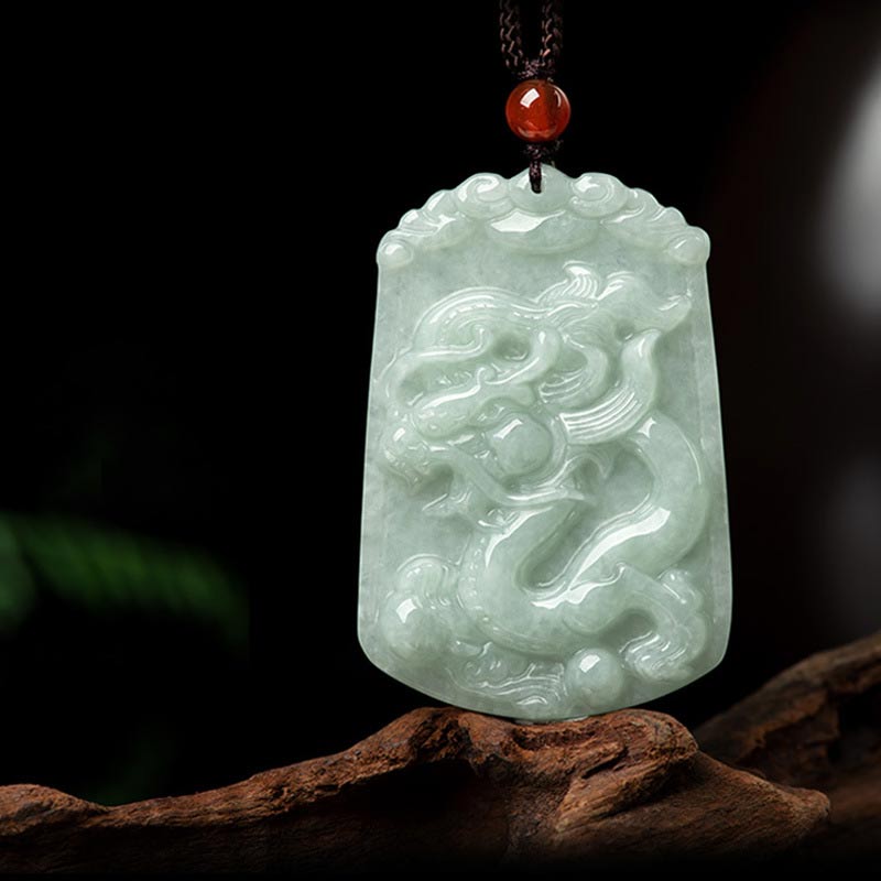 Carmiora natürliche Jade 12 chinesische Sternzeichen Fülle Amulett Anhänger Halskette