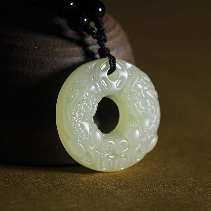 Carmiora Jade PiXiu Fortune String Runde Halskette
