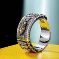 Carmiora Lucky FengShui PiXiu Reichtum Gebetsmühlen Paar Ring