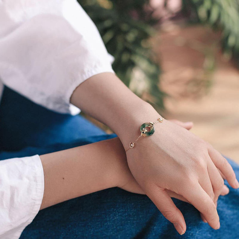 Carmiora Cyan Jade Koi Fisch Heilharmonie Armband