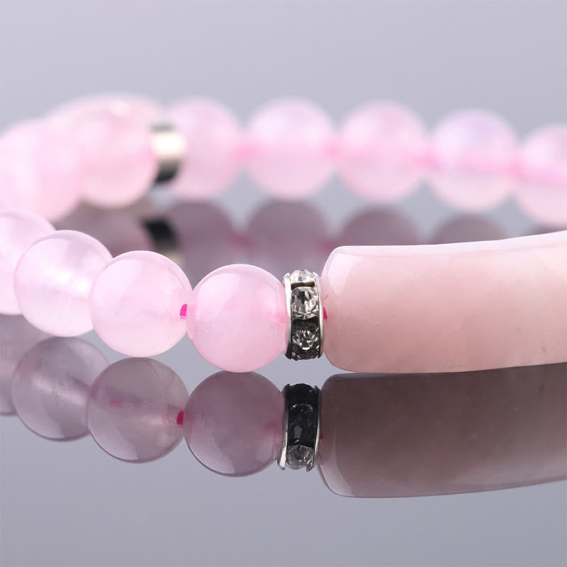 Carmiora natürliches Quarz-Liebes-Herz-Heilperlen-Armband