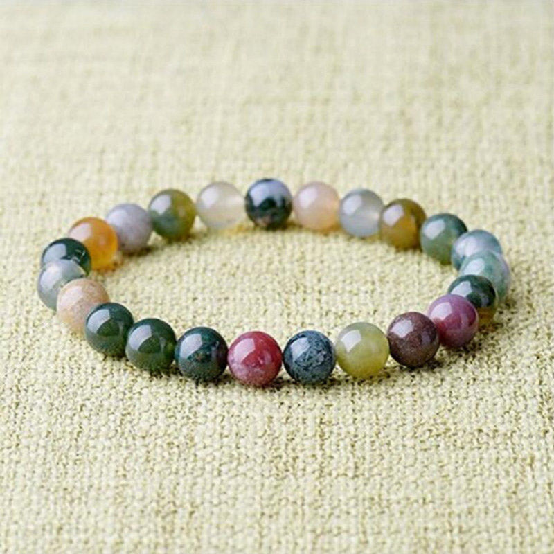 Carmiora India Achatperlen Glücks-Yoga-Armband