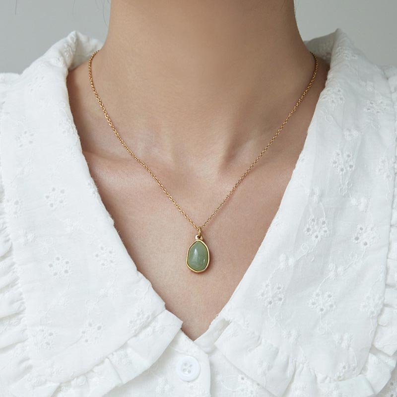 Carmiora natürlicher grüner Aventurin-Amethyst-Rosenquarz-Segen-Halskettenanhänger