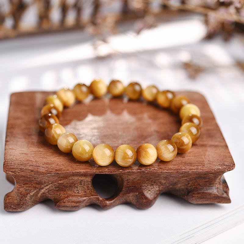 Carmiora Angst Stress Heilung Kristall Tigerauge Perlenarmband