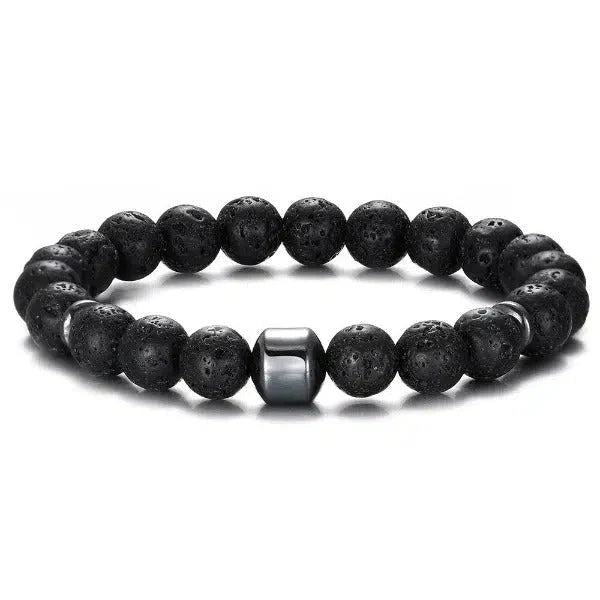 Celeste Natursteinarmband - Schwarzer Lavastein