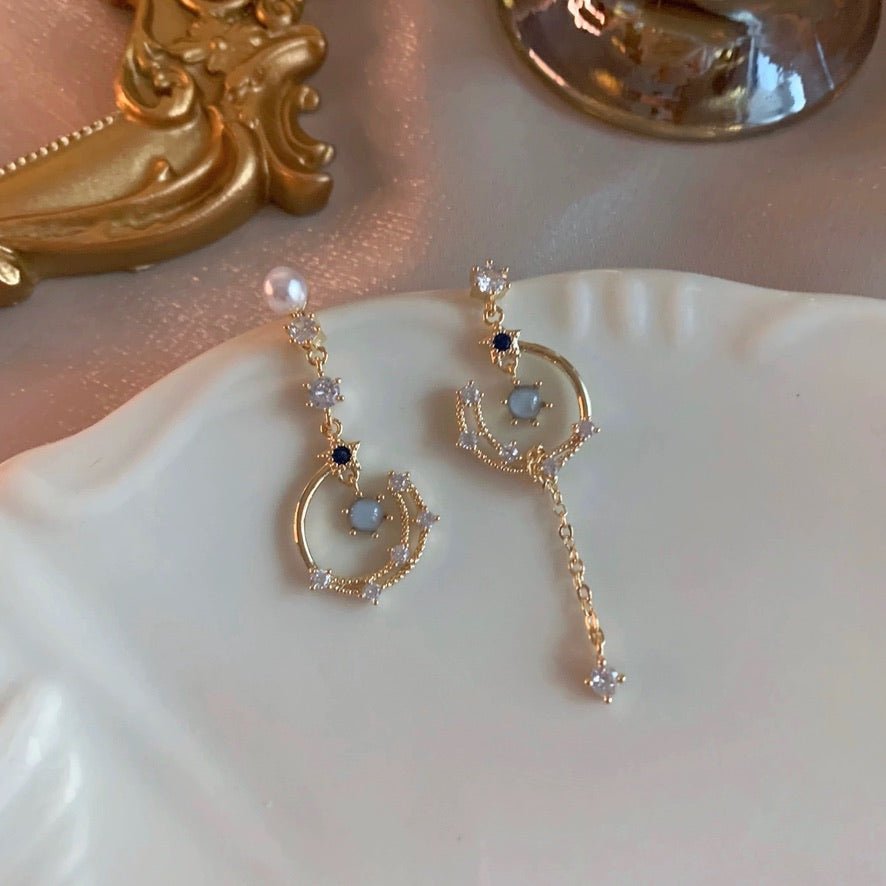 Himmlische Tropfenohrringe - Azurblau