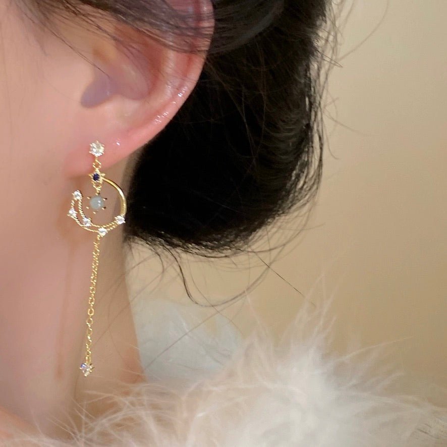 Himmlische Tropfenohrringe - Azurblau