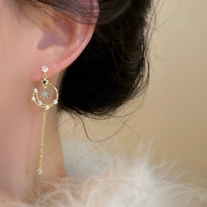 Himmlische Tropfenohrringe - Azurblau