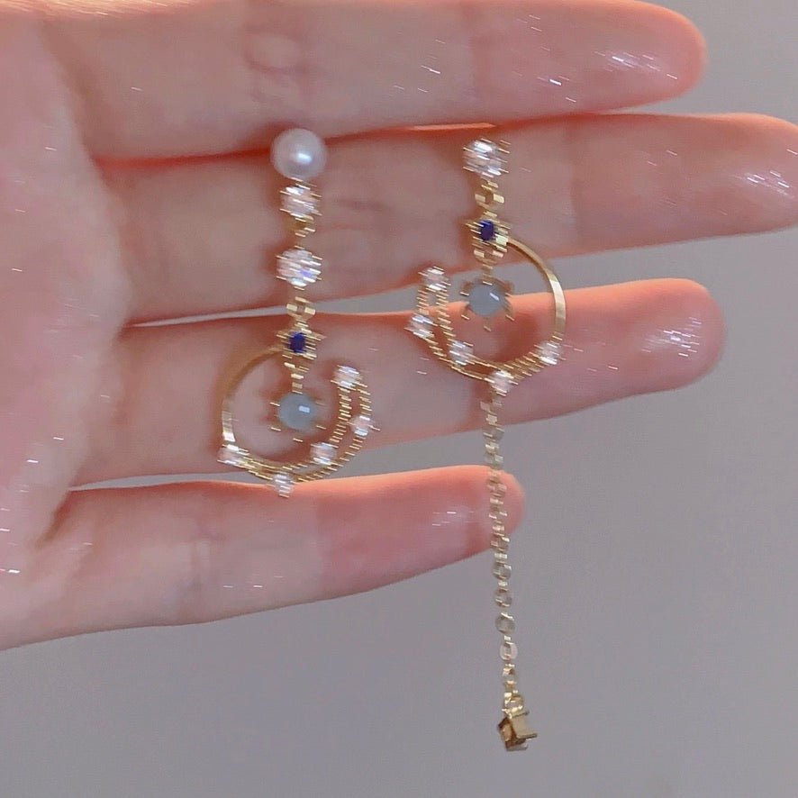 Himmlische Tropfenohrringe - Azurblau