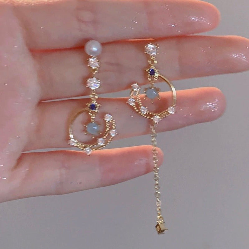 Himmlische Tropfenohrringe - Azurblau