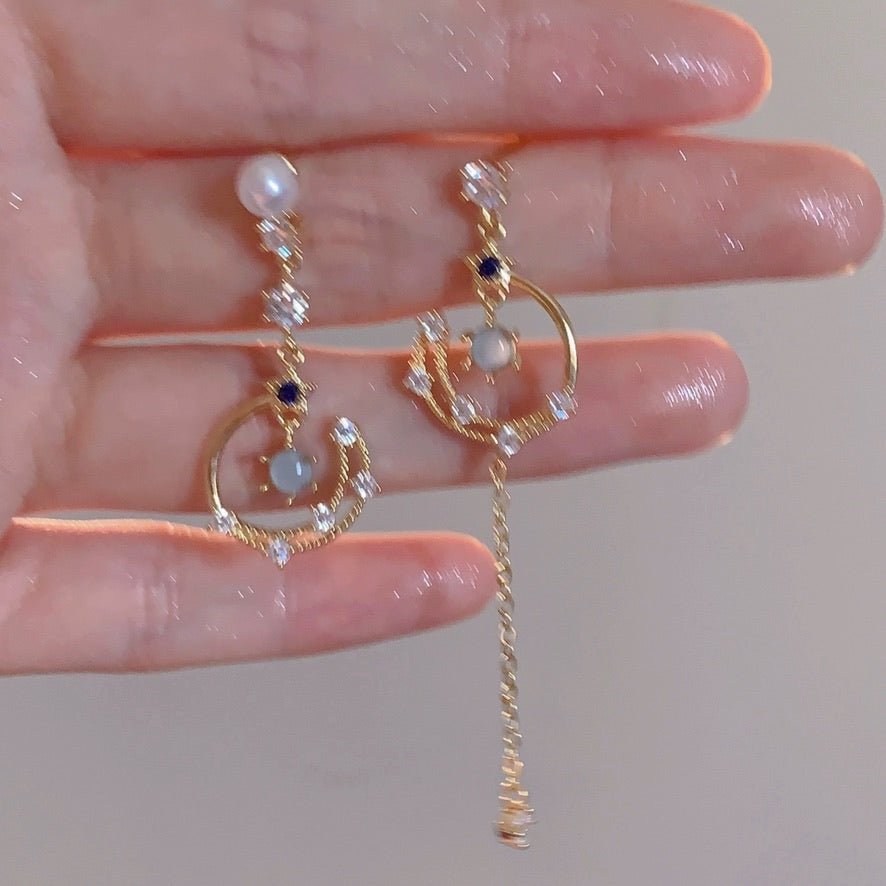 Himmlische Tropfenohrringe - Azurblau