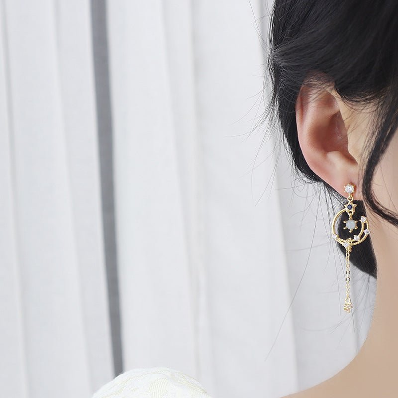 Himmlische Tropfenohrringe - Azurblau