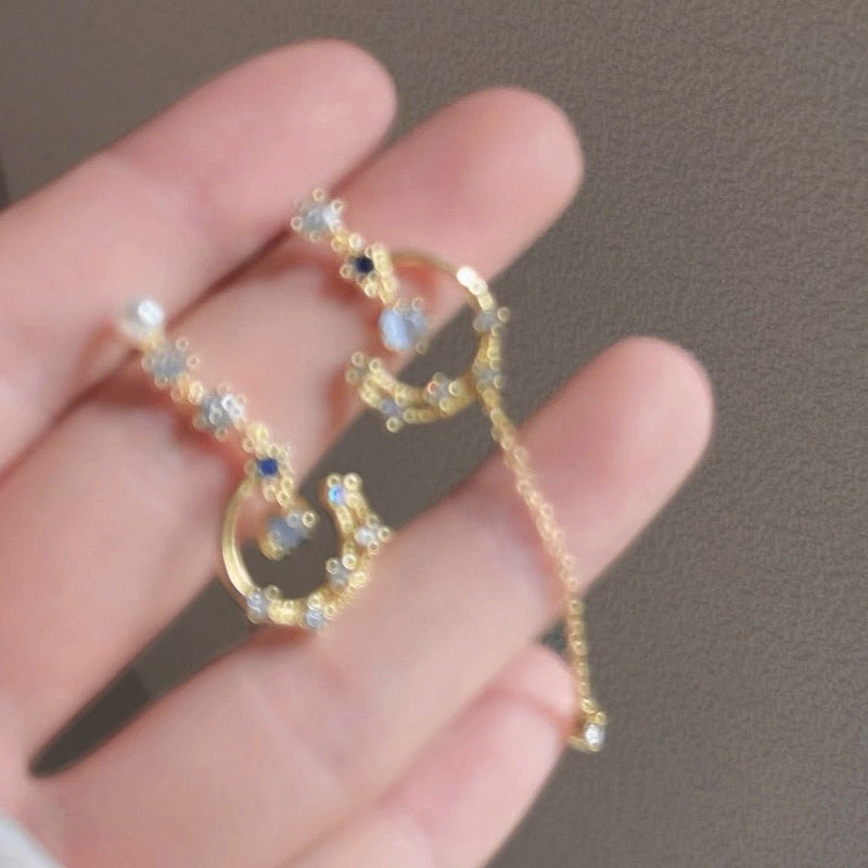 Himmlische Tropfenohrringe - Azurblau