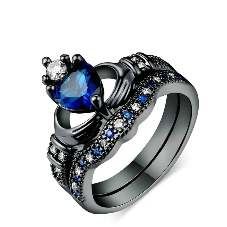 Carmiora - Keltischer Drache Blauer Ring