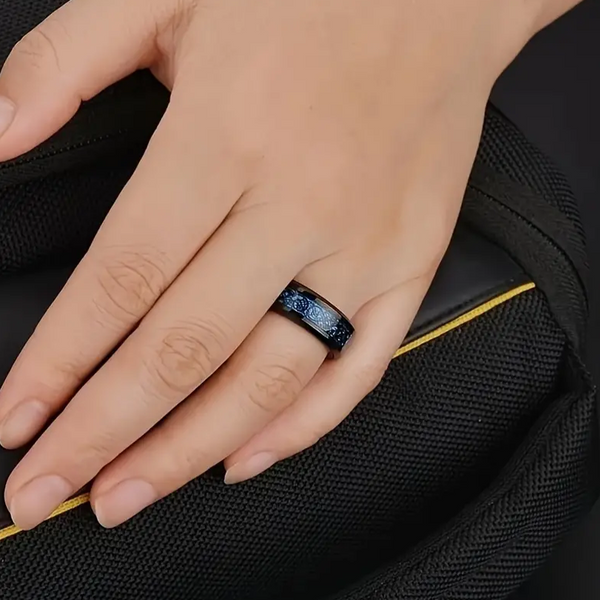 Chavri - Keltischer Drache Blauer Ring