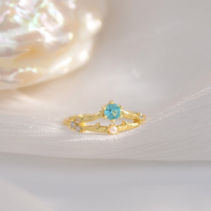 Kirschblüten-Ring-Set